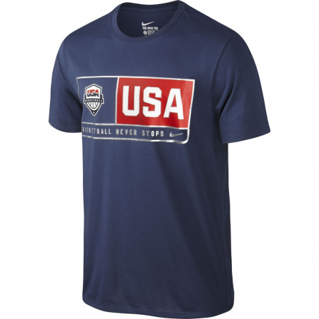 Nike T-Shirt Nike USAB Dry Tee Bleu