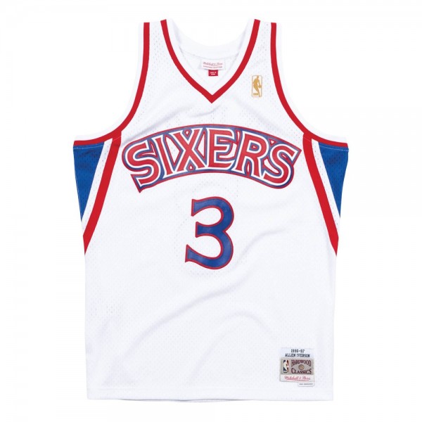 Maillot et short NBA Allen Iverson Philadelphia 76ers mitchell & ness  hardwood classic disponible en boutique et sur