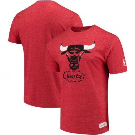 NBA JR - Tee Shirt Bulls Rouge - Mitchell&Ness Taille enfant S - 8 ans